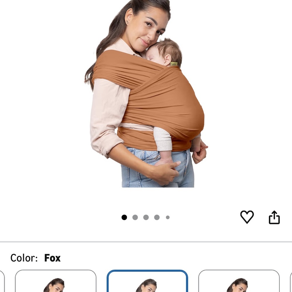 Fox, Grey and Dusty Pink Boba Carrier